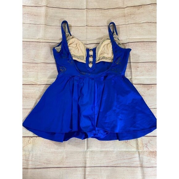 La Blanca Women's One Piece Skirtini Swim Suit - 16 - Picture 8 of 12